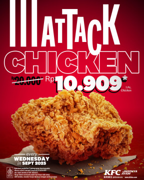 Promo Rabu, 11 September KFC. (instagram kfc)